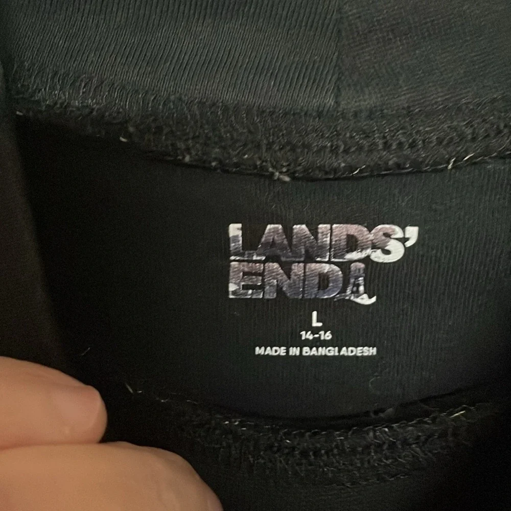 2/$30 Lands’ End Black Long Sleeve Mock Neck Soft And Stretchy Top - Picture 2 of 8